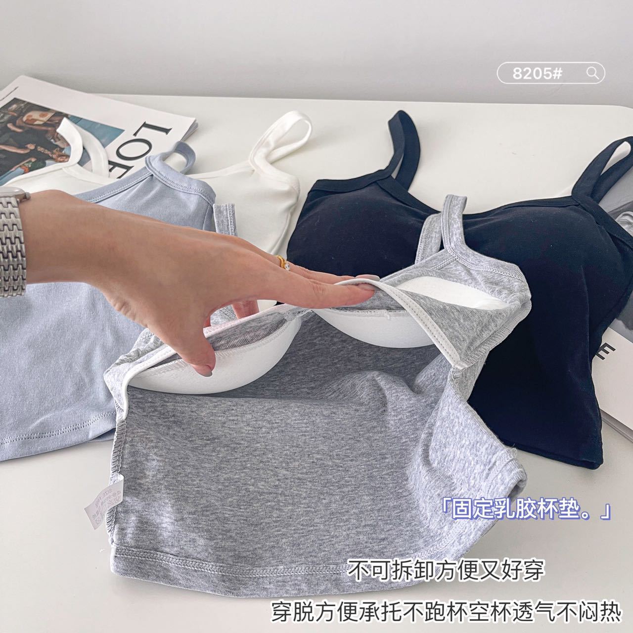 Belleza espalda camisola desgaste interior de las mujeres anti-Exposición con almohadilla en el pecho fijo integrado Copa envuelto pecho todo partido bottoming chaleco