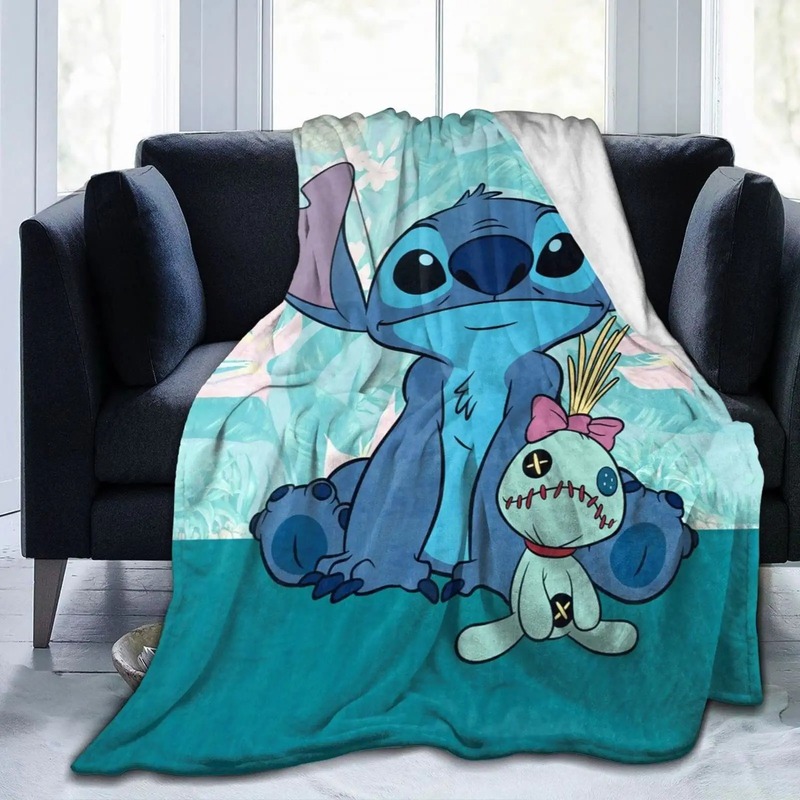 Stitchアニメ毛布超柔らかいフランネル毛布スティッチ子供用毛布3dプリントカスタマイズ模様|undefined