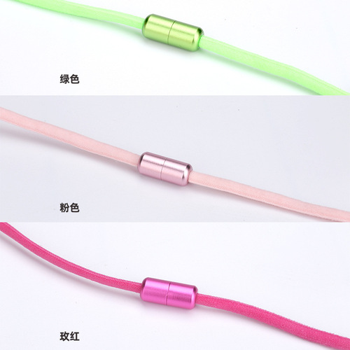 Aluminum color frosted shoe buckle Metal capsule shoelace buckle No-tie and no-lace accessories Lazy shoelace capsule buckle