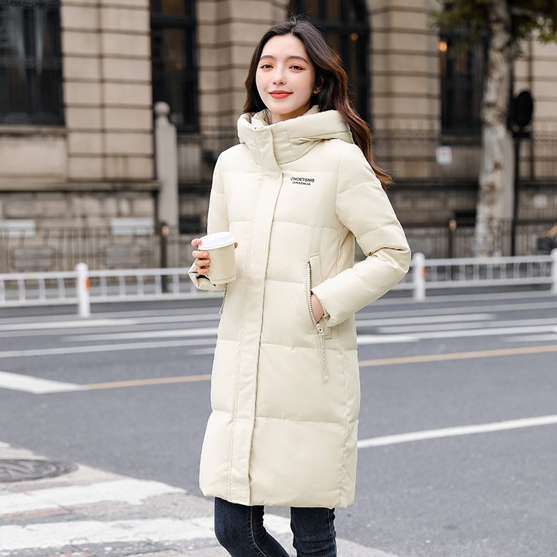 Designed Lightweight Mid-Length down Jacket for Women in Winter New Korean Style Loose and Fashionable Age-Reducing Slim Hooded Jacket