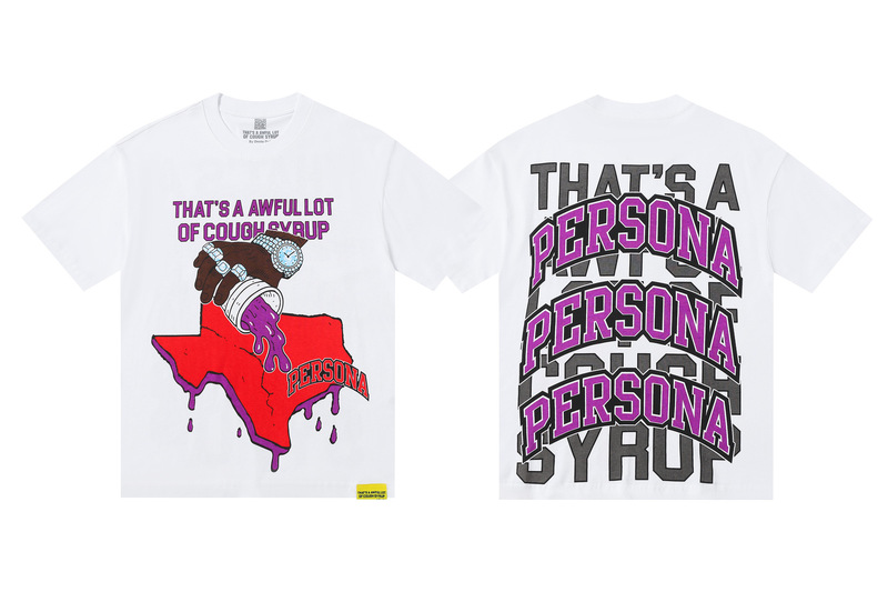 あれ。 SA AWFUL LOT OF COUGH SYRUP メンズ ヒップホップ ラップコラボ 半袖Tシャツ|undefined