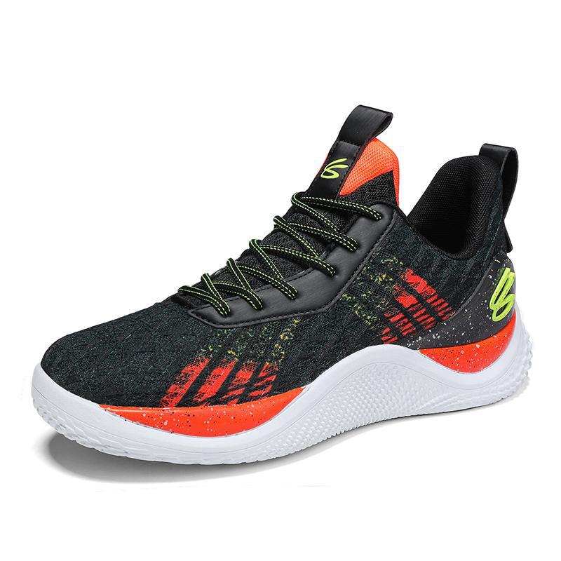 Curry 10 Generación de zapatillas de baloncesto zapatos de malla de los hombres y las mujeres Curry10 botas de combate de flujo de absorción de choque bajo-top zapatilla de deporte de combate