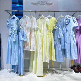 高品质大牌撤柜尾款货服装女装品牌尾款货工厂直播实体一手货源