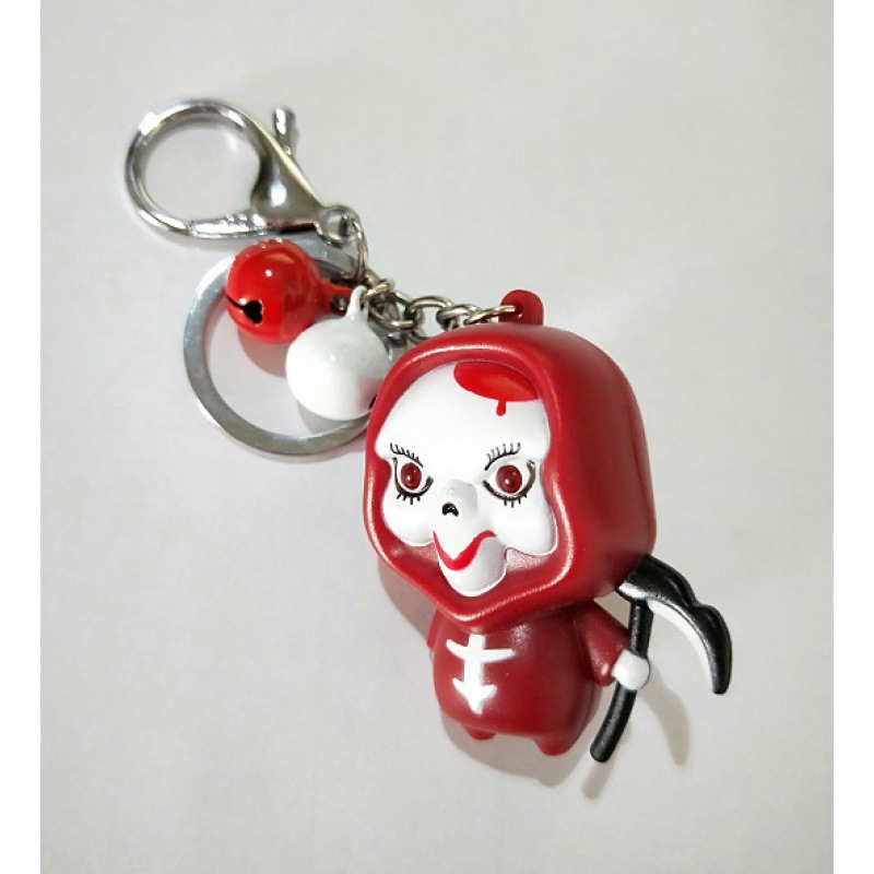 Halloween Reaper Car Llavero Ghost Brillante Tricky Spoof Sound Colgante Halloween Creative Bag Colgante