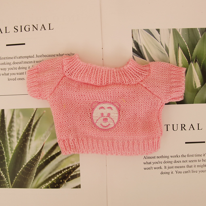 Suéter de muñeca de peluche oso de peluche con dientes perdidos ropa de muñeca máquina de agarre para mascotas accesorios de muñeca suéter camiseta al por mayor