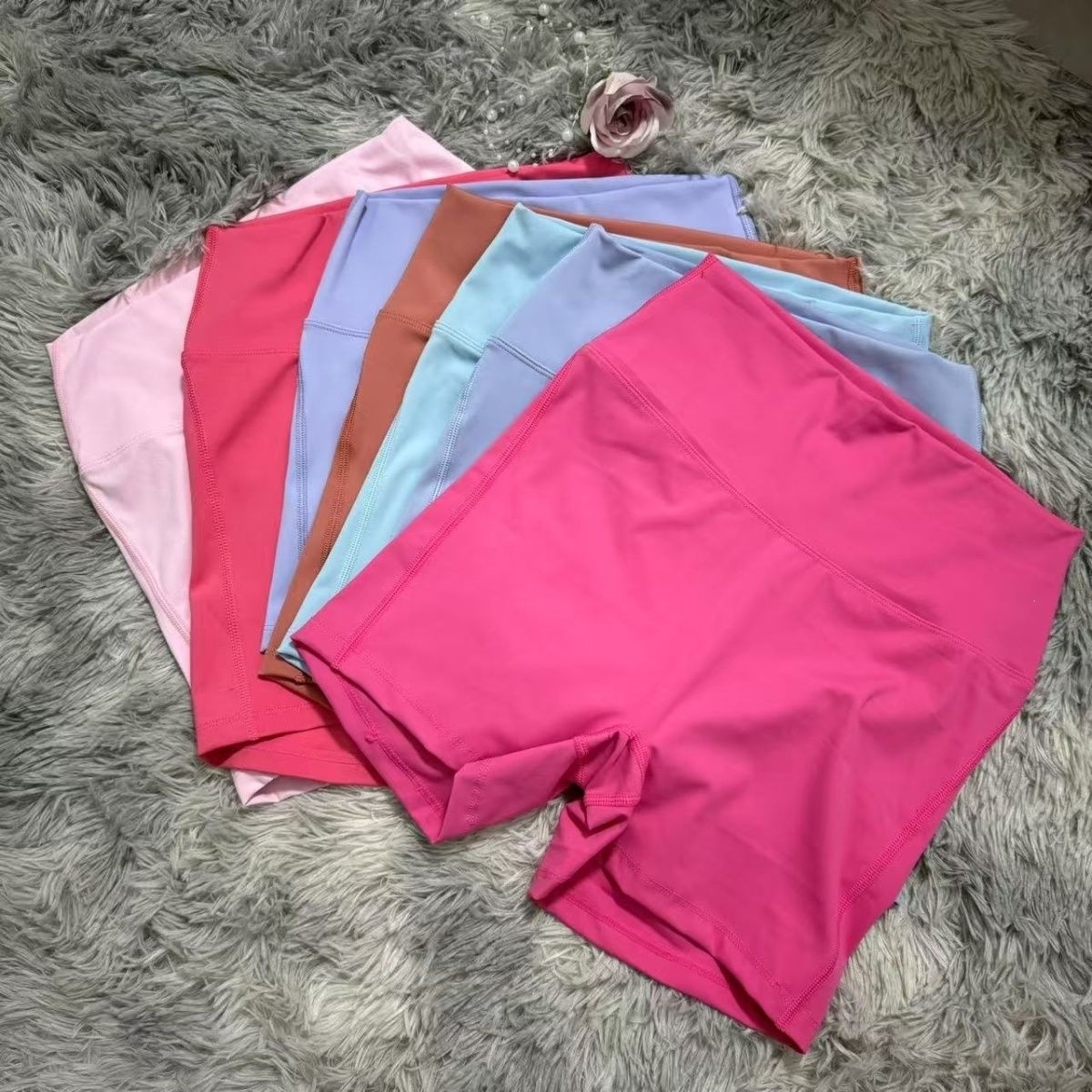 Pantalones cortos de yoga de acondicionamiento de verano corredores ajustados de cintura alta velocidad secos transpirables pantalones cortos desnudos image 3