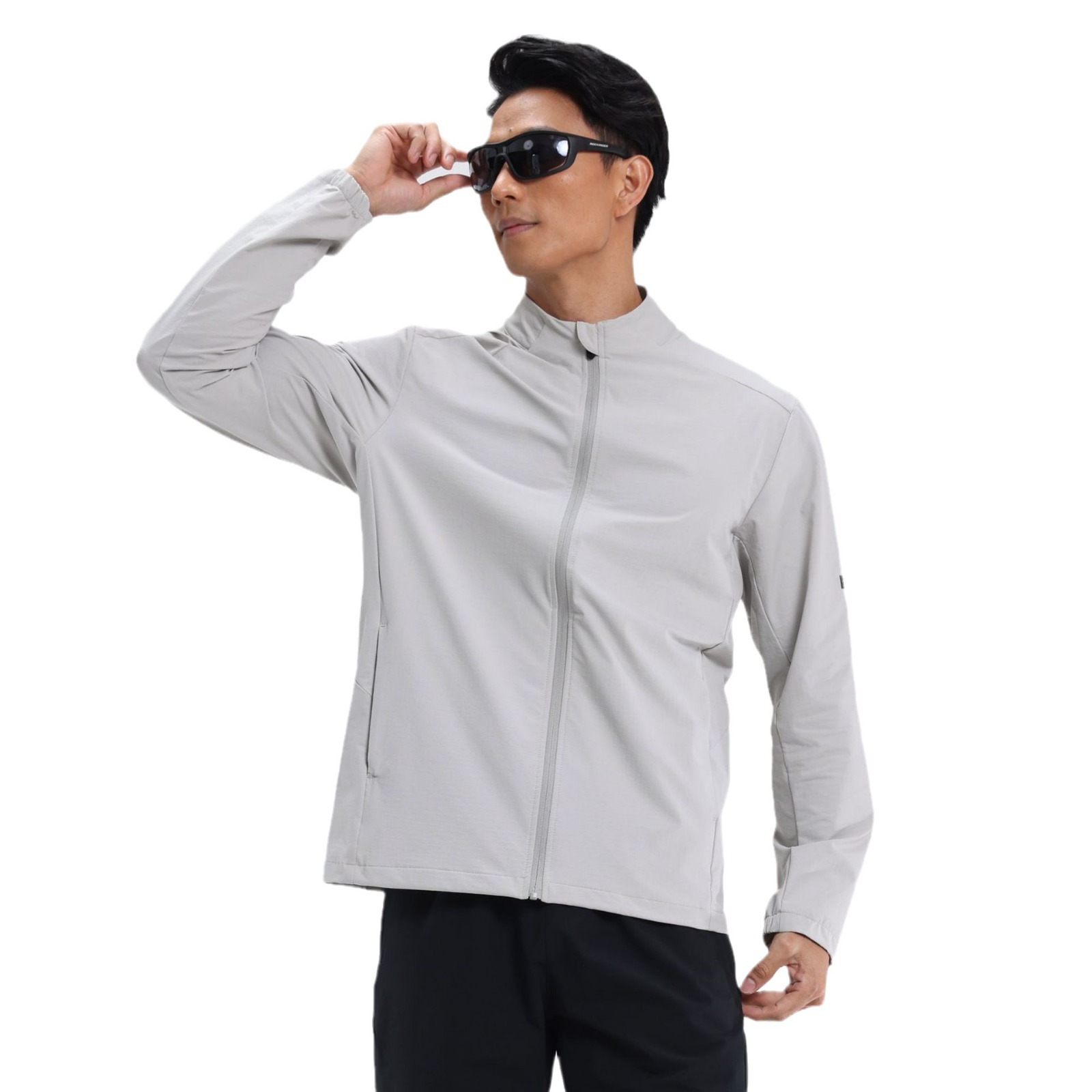 Nueva chaqueta de ropa deportiva con cremallera, chaqueta superior, cárdigan para hombre, cuello alto, correr, ropa de montañismo al aire libre, manga larga deportiva