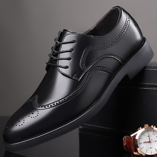 Men's Shoes Four Seasons New Soft Sole All-match Leather Casual Sneakers Wear-resistant Business Breathable Men's Fashionable Shoes Leather Shoes Men's