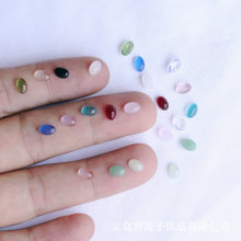 4*6mm戒面椭圆贴片指甲亮片饰品diy材料配件琉璃水晶玻璃厂家批发