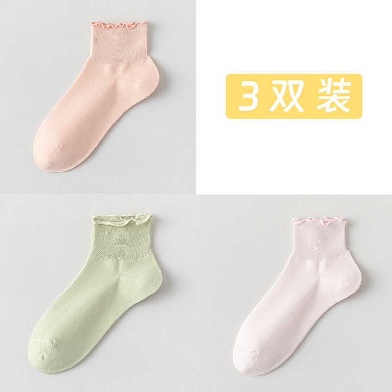 Calcetines de algodón de color sólido para damas verano hongo botón calcetines para mujeres sin hueso cabeza de embalaje independiente calcetines transpirables