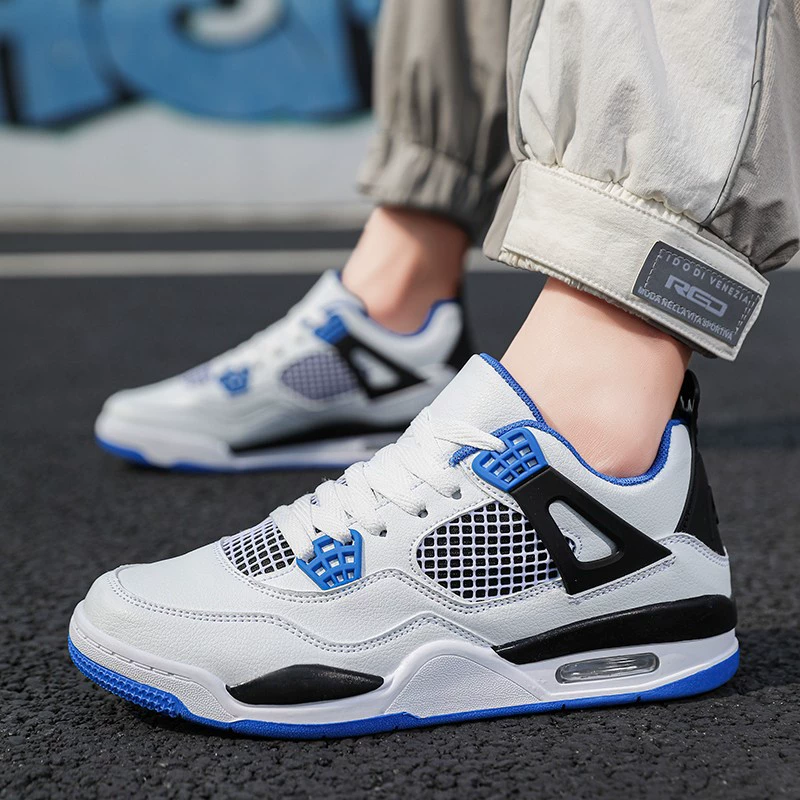 AJ4 Мужская обувь Студенческие кроссовки 2023 Новые повышенные дышащие повседневные кроссовки Amazon Foreign Trade Tide