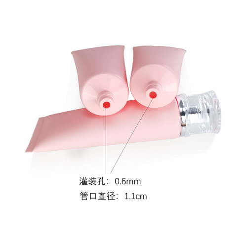100g sanding matte pink cosmetic soft tube facial cleanser hand cream refilling empty bottle PE plastic squeeze bottle