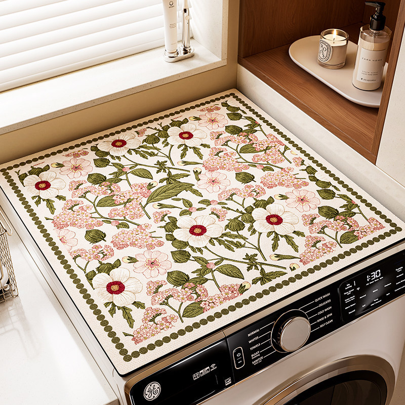 Diatomaceous earth cover mat for drum washing machine, household use, dirt-resistant, easy to clean, non-slip mat, dust-proof cover cloth for laundry room and bathroom Diatomaceous earth cover mat for drum washing machine, household use, dirt-resistant, easy to clean, non-slip mat, dust-proof cover cloth for laundry room and bathroom