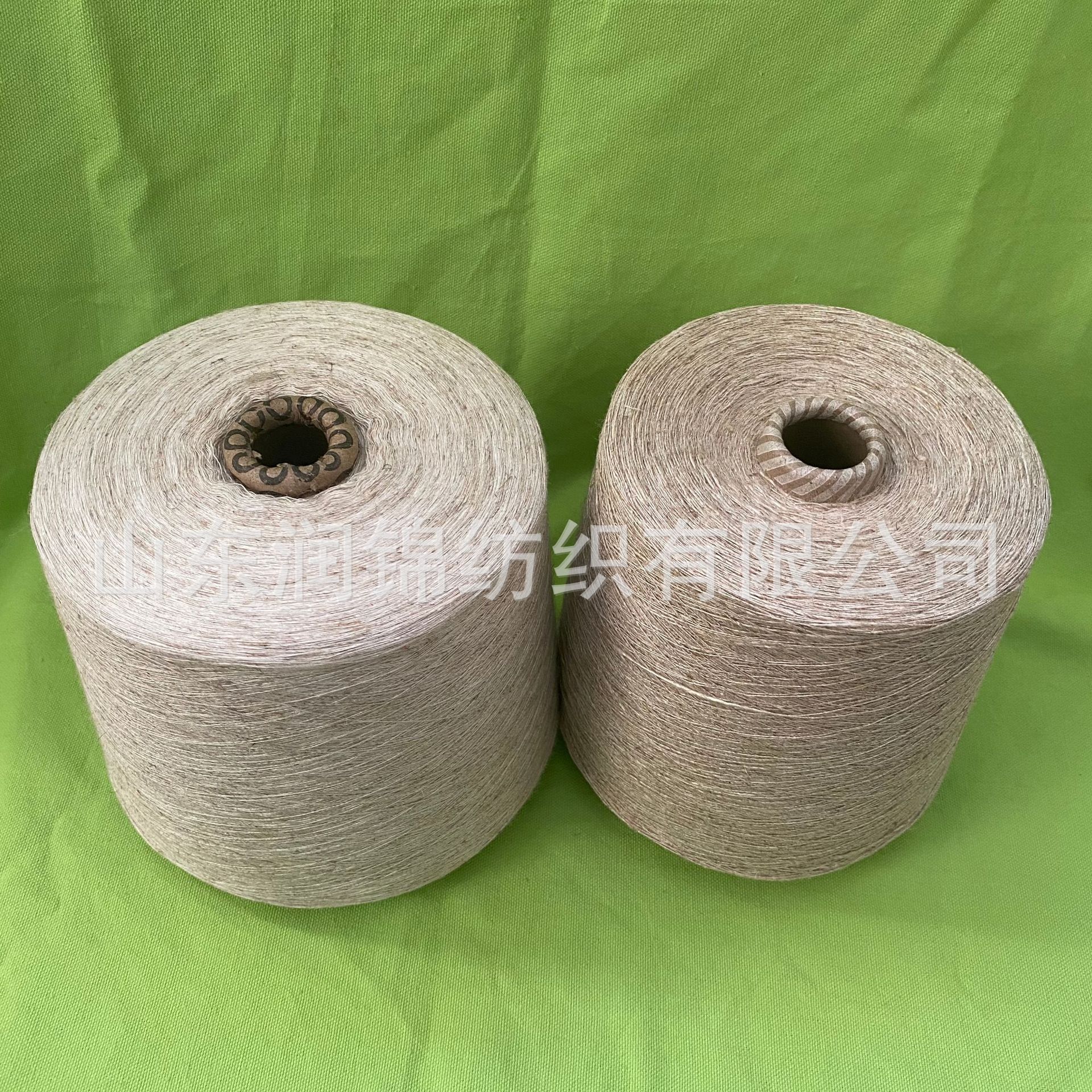 紧赛纺亚麻涤纶纱30支半漂色 2311纯亚麻原色纱24公支 一件可发