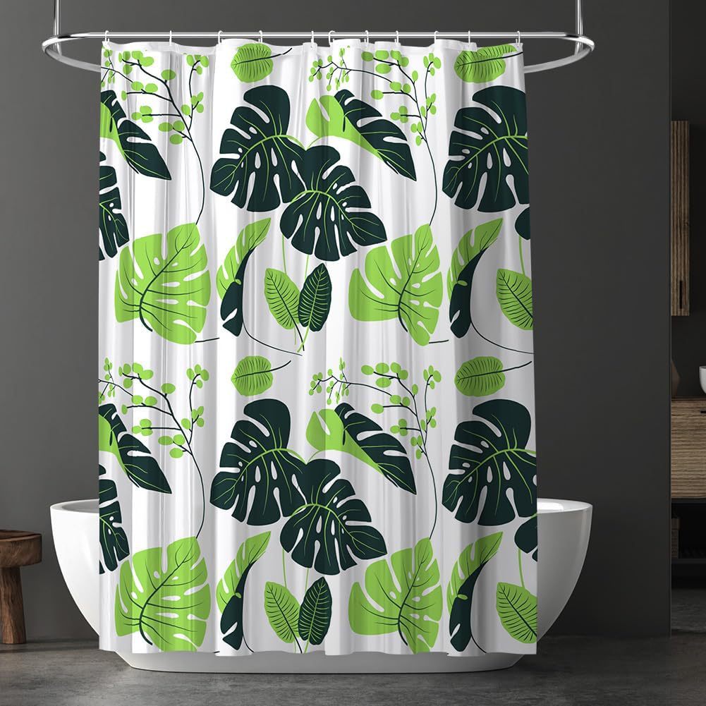 Cortina de ducha de PEVA impresa en 3D con forro transparente, impermeable, antiadherente, antimoho, cortina de baño engrosada, disponible para envío transfronterizo.