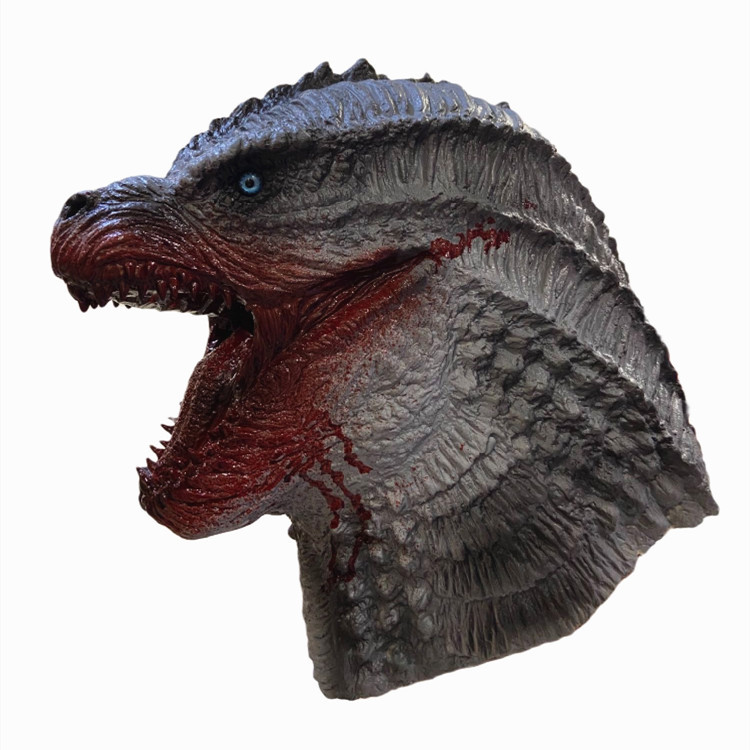 Godzilla King Kong máscara de látex tocado Halloween animal dinosaurio gorila Tyrannosaurus vestir Accesorios
