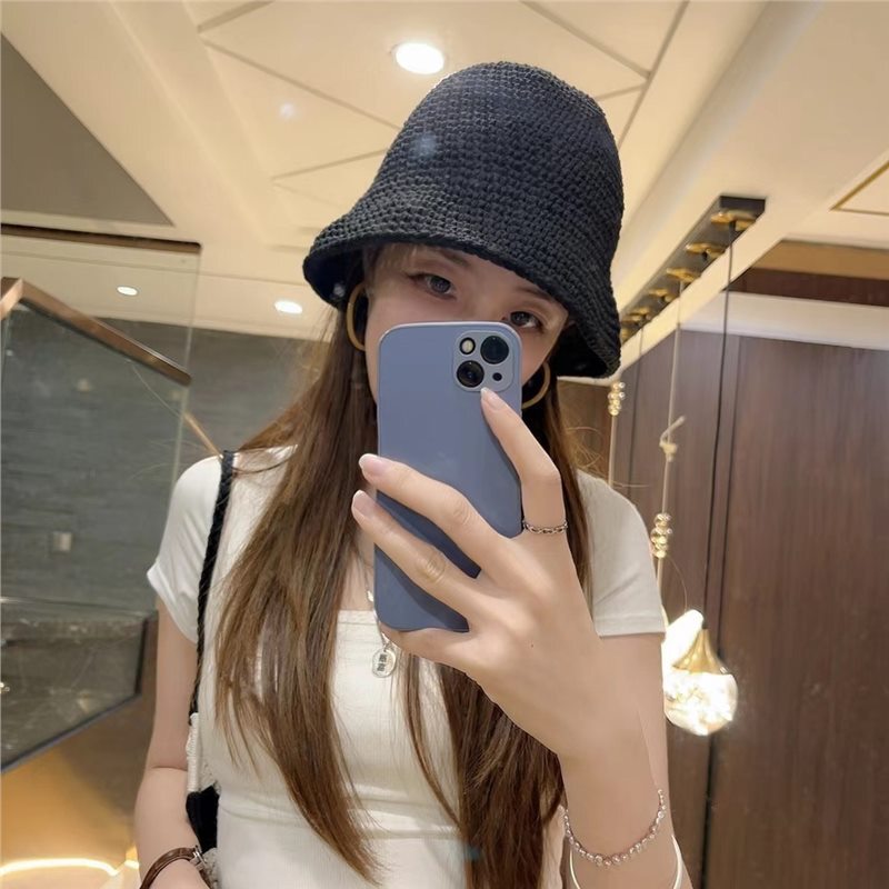 Aimi new original spike four seasons cotton thread novice woven hollow temperament fashion spring and summer fisherman hat material leisure