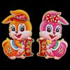 2023 Year of the Rabbit Zodiac Post new year's scrolls Flocking Blessing new pattern Antithetical couplet Cartoon Spring Festival new year ornament