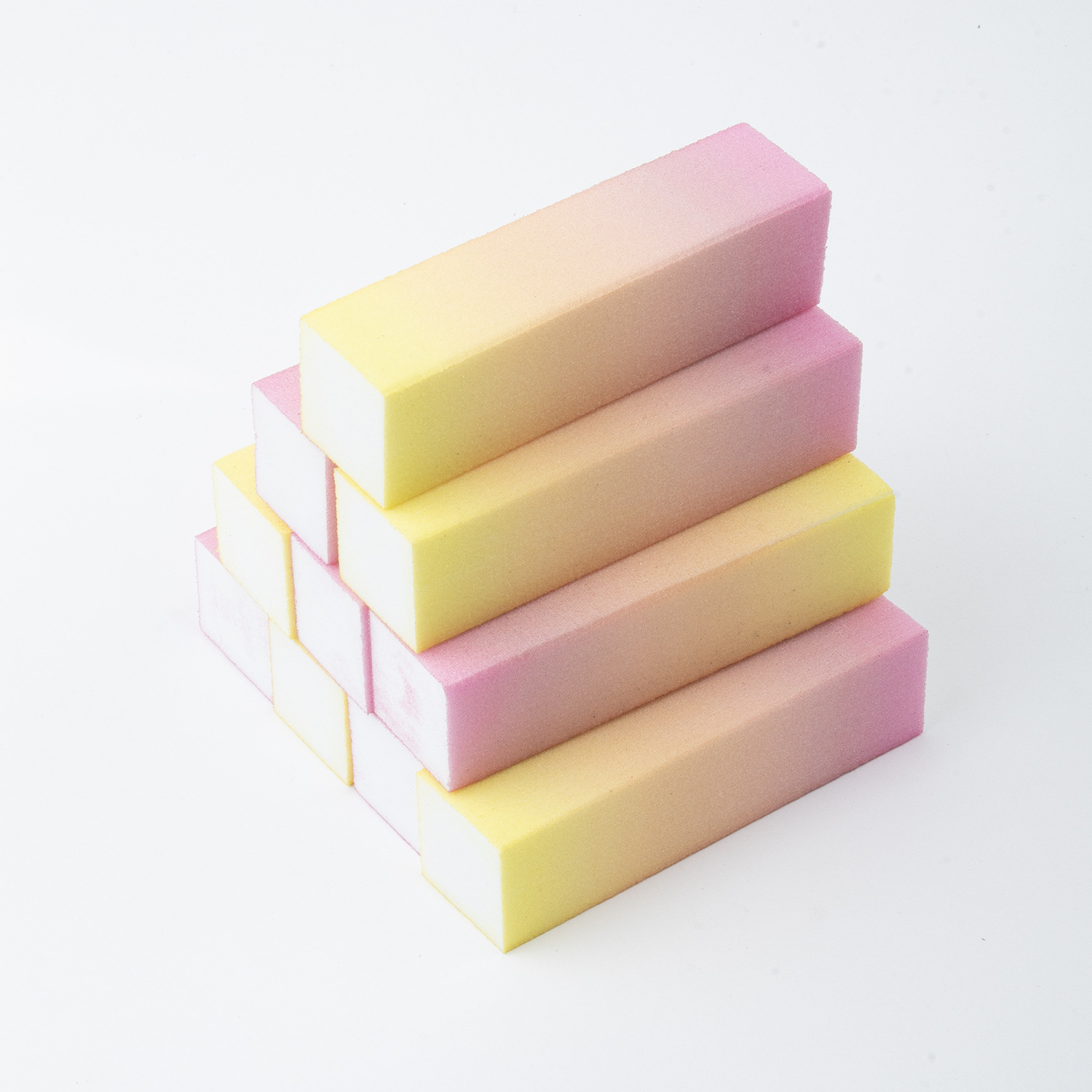 Uña pulida bloque de tofu 10 paquetes de archivo de uñas esponja de plástico de alta espuma fuente transfronteriza arena gruesa de uñas