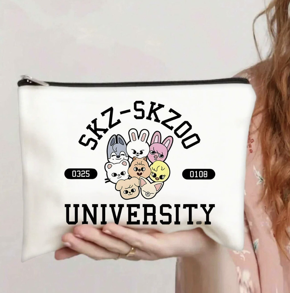 Bolso cosmético para mujer explosivo transfronterizo de Amazon, bolsa de almacenamiento de viaje, bolsa de lavado, fabricante de impresión de doble cara en inglés al por mayor