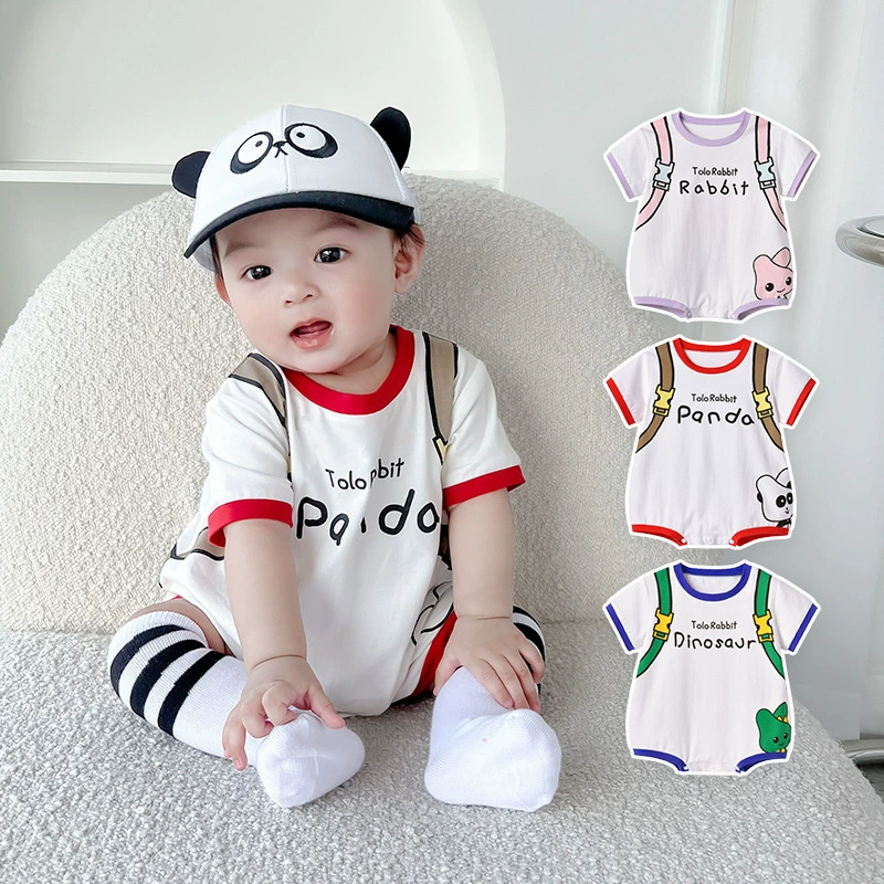 Летний милый боди-лук для выхода, 0-3 года, с коротким рукавом