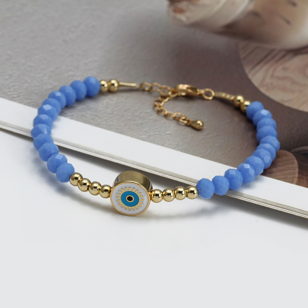 Cartoon Style Eye Copper Enamel Bracelets 1 Piece