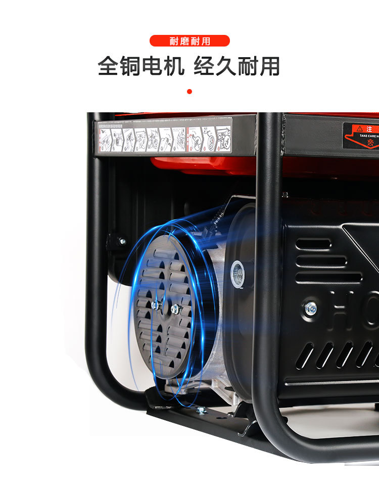 Gasoline 3/5/8Kw/10Kw 220V380V Single/Three-Phase 50Hz Portable Small Emergency Household Generator