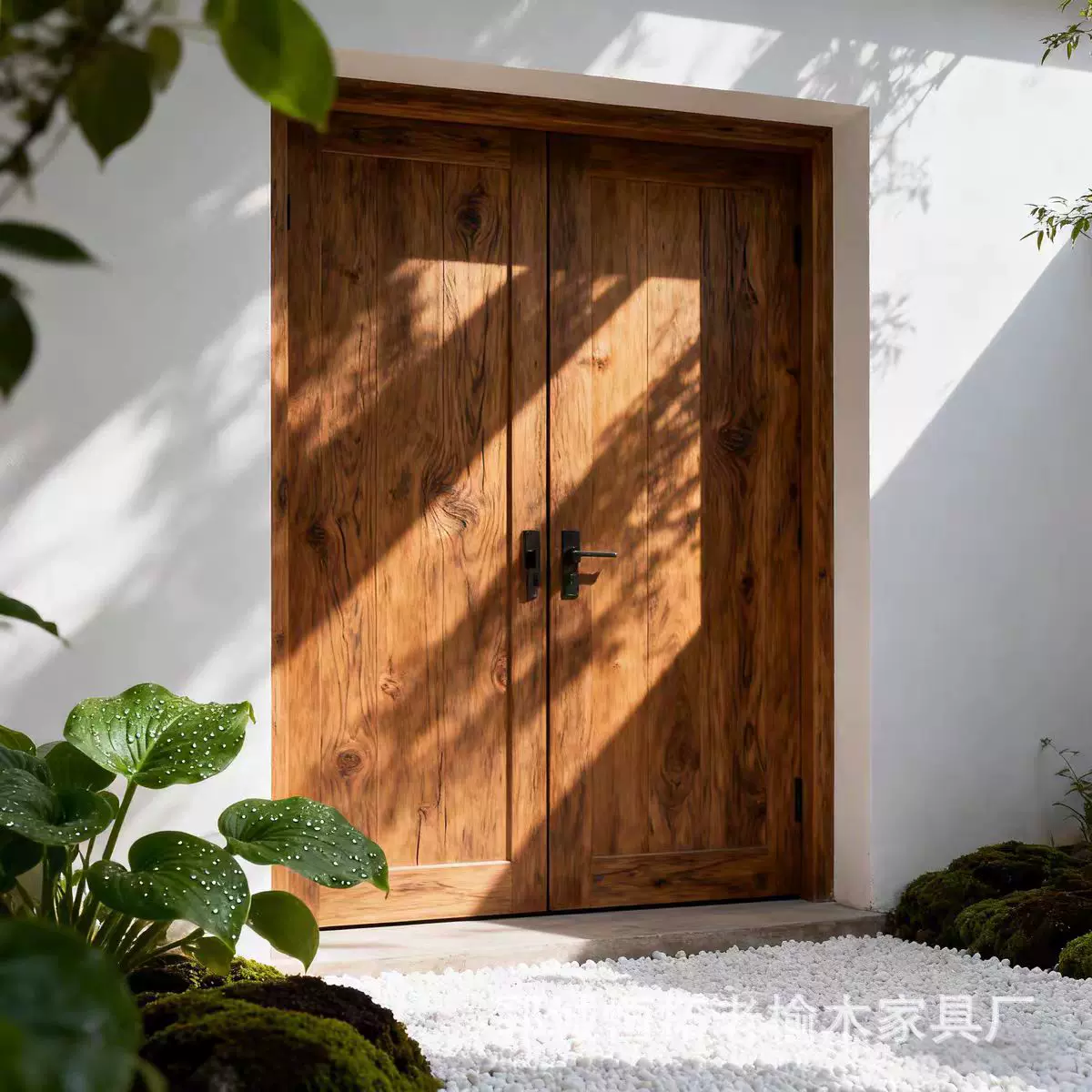 老榆木民宿门实木大门进户门酒店推拉门甜品店铺玻璃门室内门