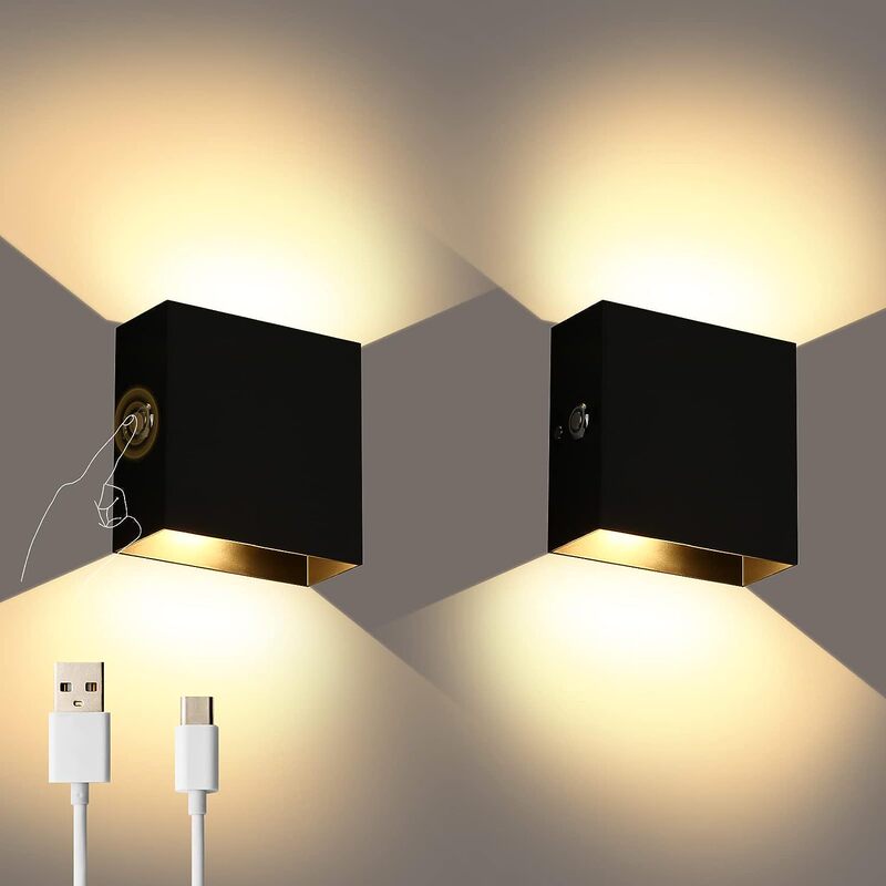 Factory in stock supply wiring-free charging wall lamp, USB charging wall lamp non-polar adjustable brightness simple wall lamp