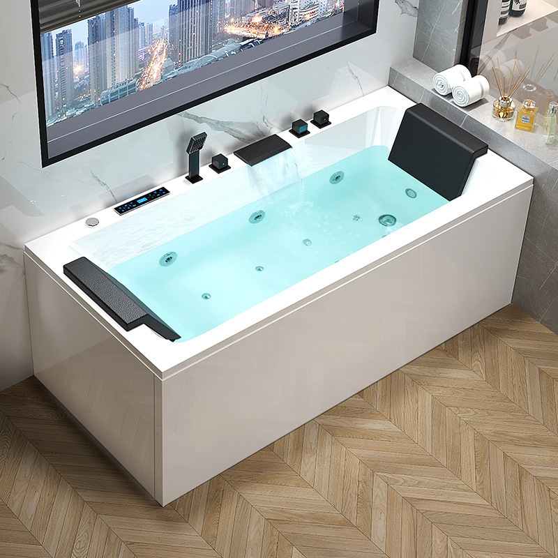 Wholesale Bathtub for Home Use, Adult Surfing Massage, Constant Temperature Heating, Smart Colored Lights, Bubble Bath, Double Couple Bathtub