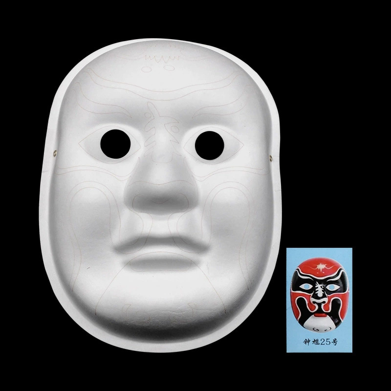 Máscara de pulpa de hilo de gancho de estilo chino drama ópera de Pekín máscara de maquillaje facial jardín de infantes niños bricolaje máscara pintada a mano