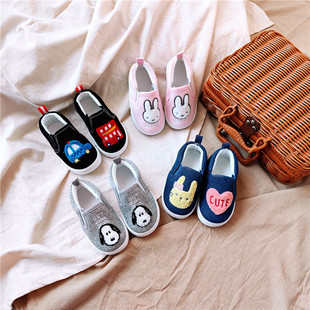 Island winter Western cartoon children's baby two cotton shoes fleece-lined warm toddler shoes boys and girls shoes thin cotton shoes