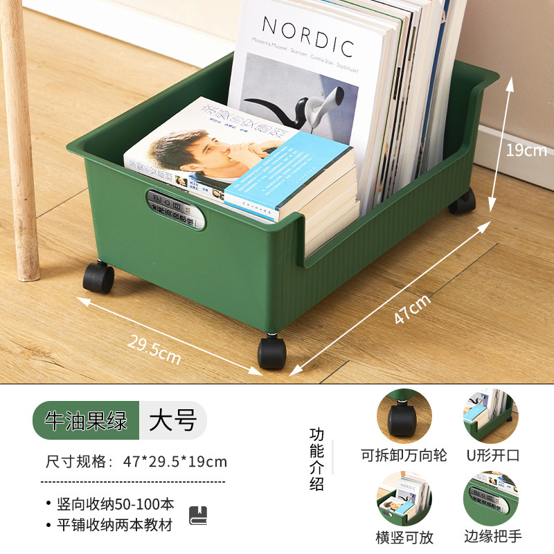 Estudiante libro merienda gabinete de almacenamiento rack de almacenamiento dormitorio Mesa mochila estación polea carro móvil con ruedas