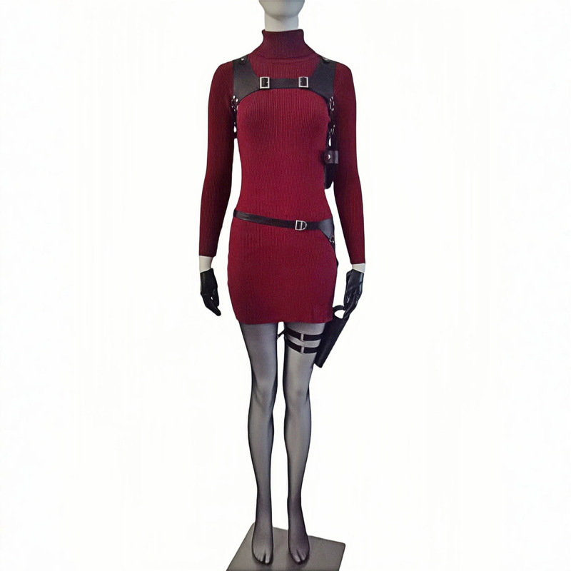 Biohazard 4 Ada Wong Remastered Edition Cosplay Suspender Dress for Women Biohazard 4 Ada Wong Remastered Edition Cosplay Suspender Dress for Women