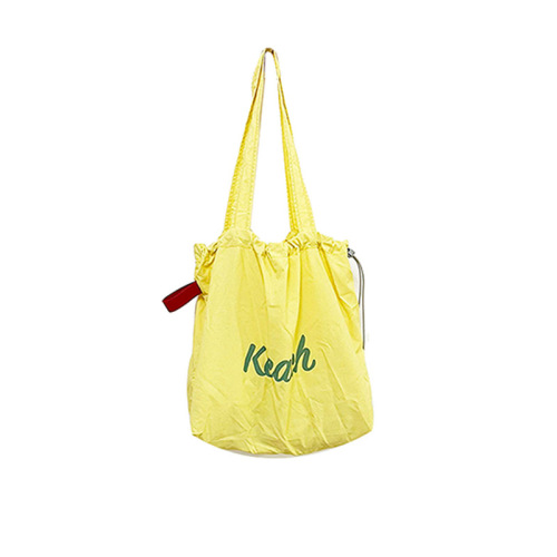 Korean Version New Alphabet Print Women's Large Capacity Nylon Single Shoulder Bag Casual Matchable Portable Drawstring Tote Bag