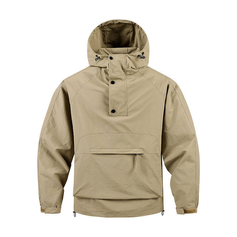 Cross-Border European Size Spring and Autumn Hooded Jacket for Men, New Trendy Outdoor Pullover Fashion Men's Outerwear Cross-Border European Size Spring and Autumn Hooded Jacket for Men, New Trendy Outdoor Pullover Fashion Men's Outerwear