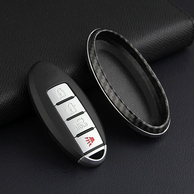 Suitable for overseas new and old Nissan key case carbon fiber Tianlai tole British Finidi Rogue case