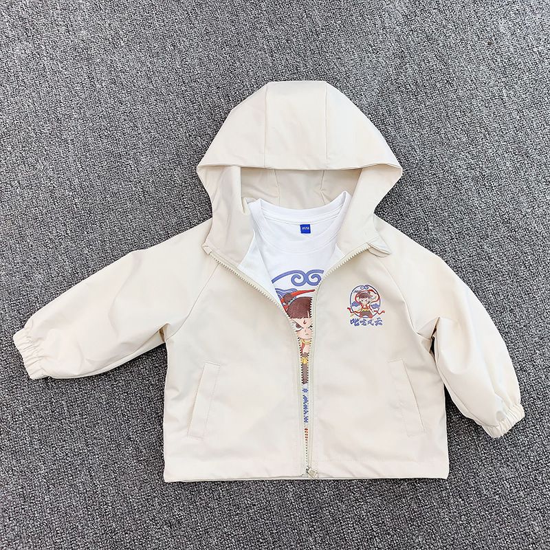 2025 primavera nuevo estilo para niños color caramelo abrigo fino niños y niñas sudadera con capucha para bebés
