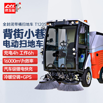 坦龙T120S全封闭 电动扫地车驾驶式扫地车物业小区工厂道路清扫车|ms