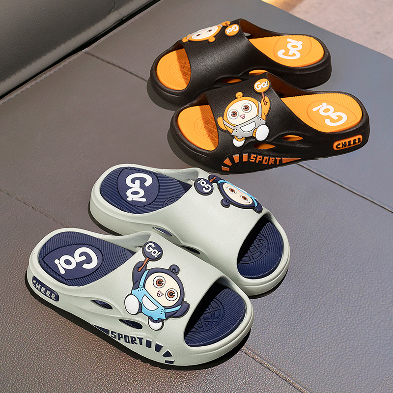 Children's Sandals Parent-Child Men's and Women's New Summer Cartoon Soft Bottom Non-Slip Home Bathing Bathroom Outdoor
