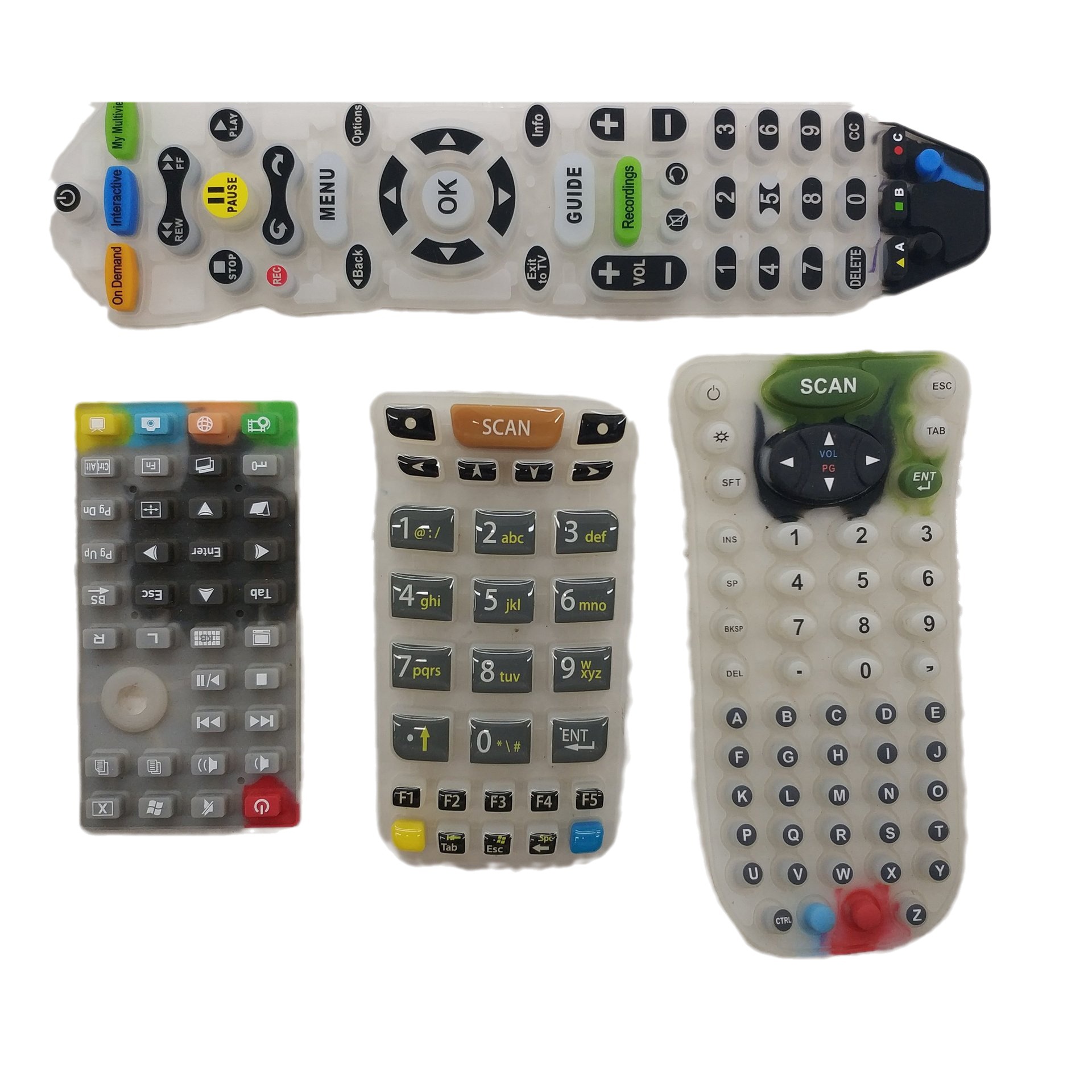 惠州硅胶厂遥控器硅胶按键导电按键板内衬键印刷滴胶防水防尘