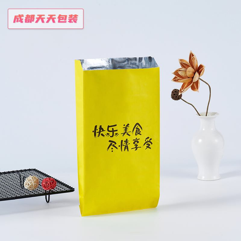 Bolsa de embalaje de barbacoa aislante bolsa de papel de estaño personalizada kebabs para llevar un solo uso chapa frita chapa de chapa