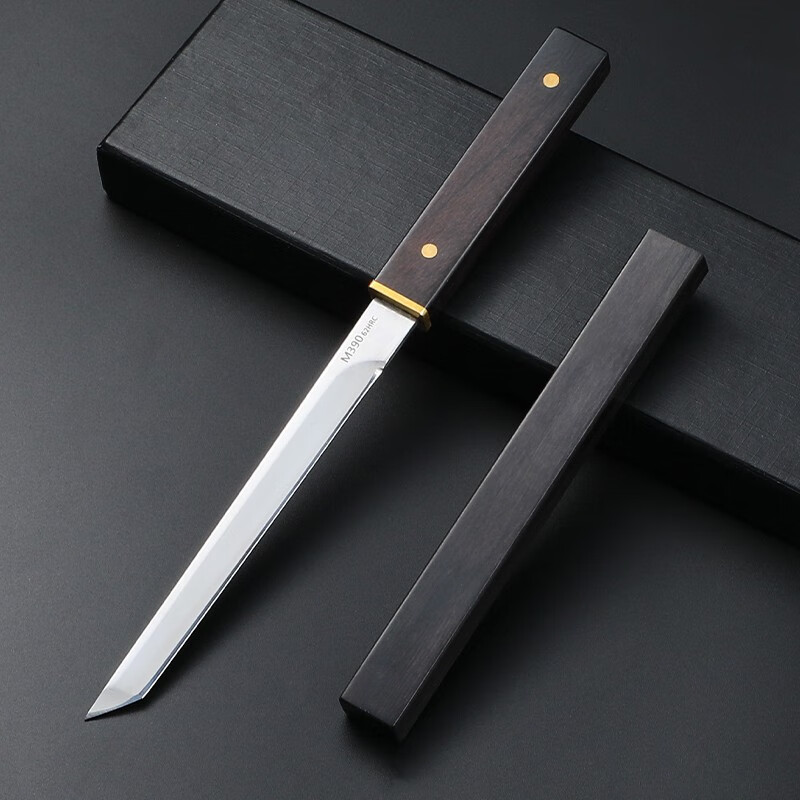 Cuchillo de acero de Damasco cuchillo de fruta portátil cuchillo de fruta portátil cuchillo afilado al aire libre de alta dureza Yangjiang