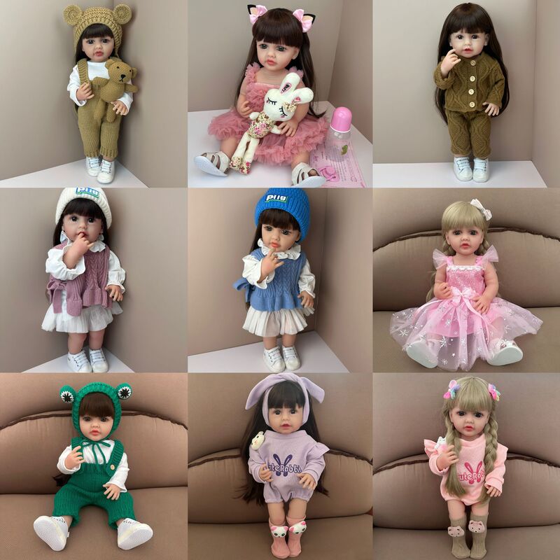 55cm simulation rebirth doll full glue Reborn doll children princess barbie toy gift 55cm simulation rebirth doll full glue Reborn doll children princess barbie toy gift