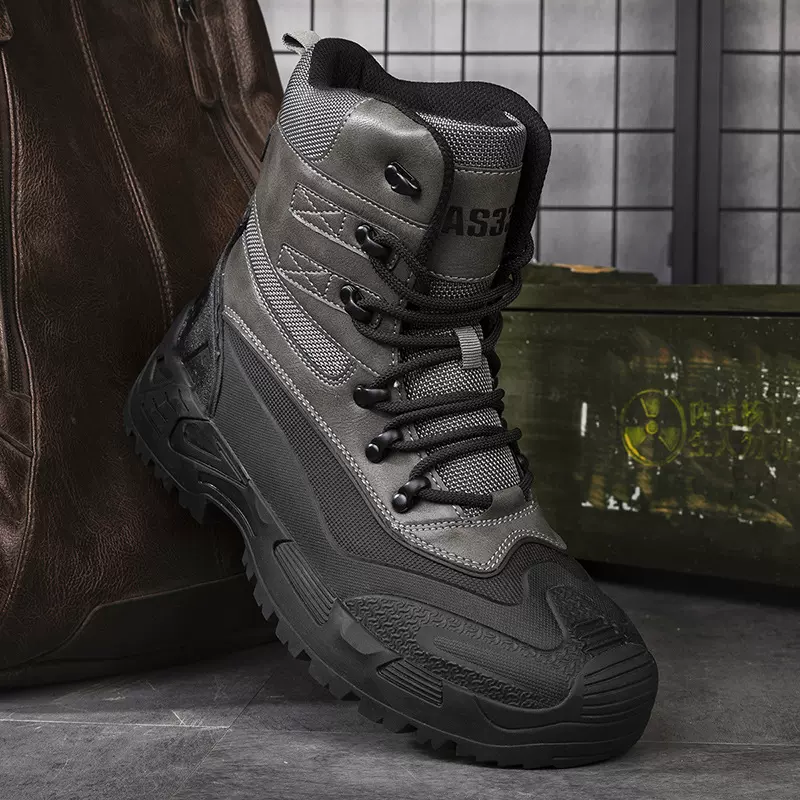 新款男士大码跨境战术靴户外防撞军工战靴沙漠靴户外多地形作战靴