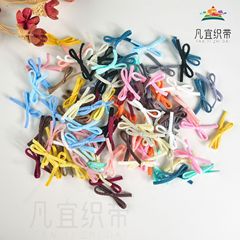 手编みカラー蝶結び毛糸ヘアクリップ前髪クリップ少女サイドクリップアクセサリー甘い髪饰りアクセサリー
