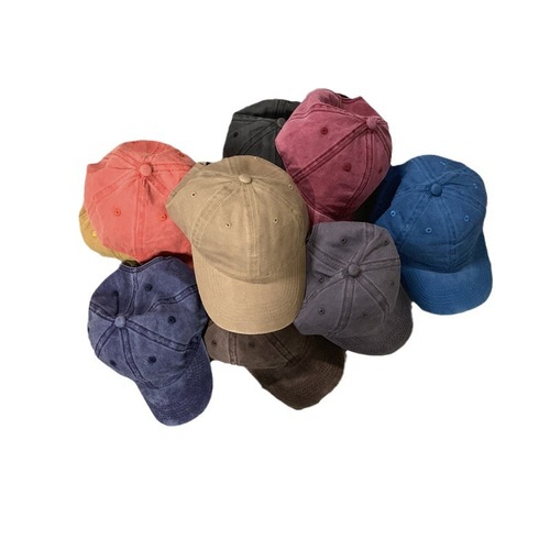 Versatile hat internet celebrity ulzzang retro denim solid color peaked baseball cap for men and women