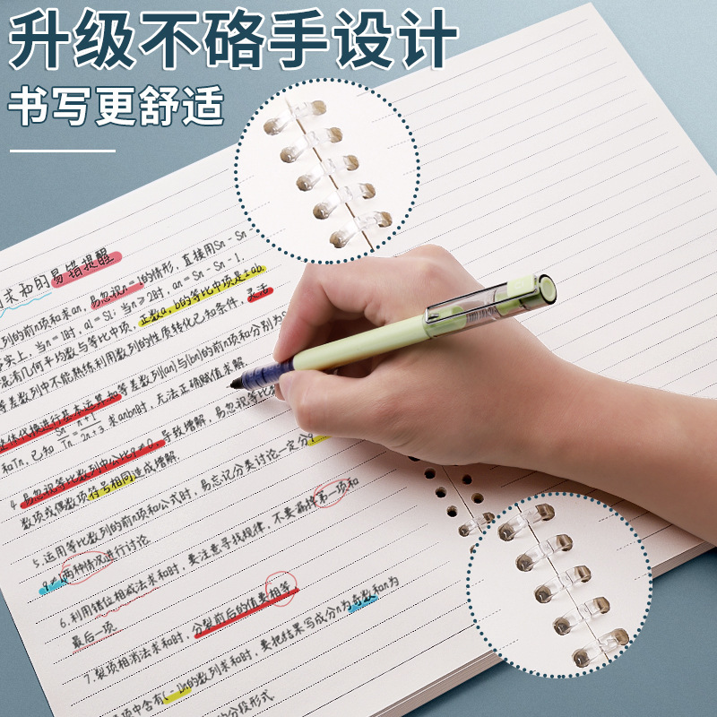 Carpeta de hojas sueltas británica de mariposa retro A5/B5 diseño de hebilla de núcleo interior de hojas sueltas paquete de bolsa OPP gruesa de una sola copia