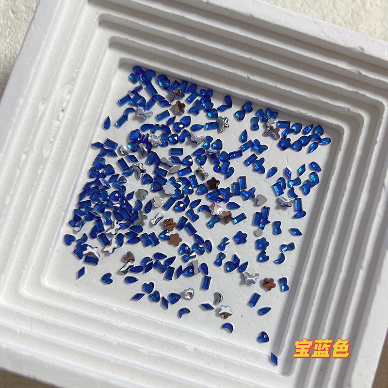 7 # 특소형 플랫 다이아몬드[사파이어 블루] 100개 이상