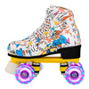 Wear-resistant flashing roller skates on four wheels for adults, wholesale